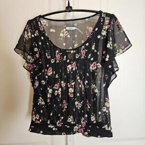 Kimchi Blue Floral Sheer Blouse